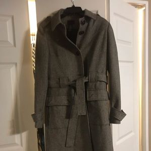 Tweed trench coat
